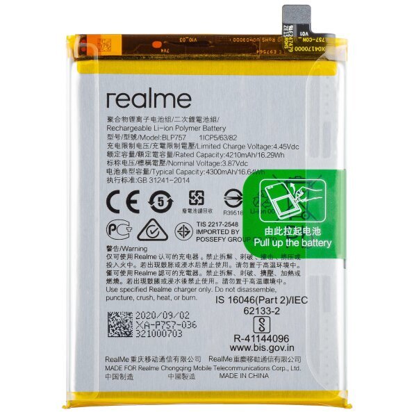 Acumulator Realme 6 / 6S / 6 Pro, BLP757, Service Pack 4903663 