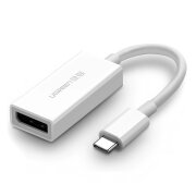 Adaptor Audio si Video USB-C - DisplayPort UGREEN MM130, 0.1m, Alb