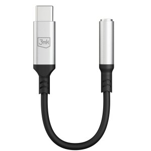 Adaptor Audio USB-C - 3.5mm 3MK, Argintiu 