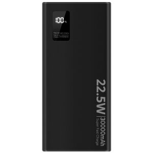 Baterie Externa SiGN, 30000mAh, 22.5W, QC + PD, 2 x USB-A - 1 x USB-C, Neagra SNPB-PD30BL