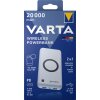 Baterie Externa Wireless Varta, 20000mAh, 18W, QC + PD, 2 x USB-A - 1 x USB-C, Alba