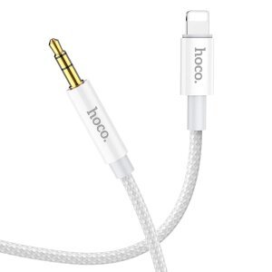 Cablu Audio Lightning la 3.5 mm HOCO UPA19, 1 m, Argintiu 