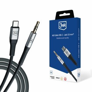 Cablu Audio USB-C - 3.5mm 3MK, 1m, Negru 