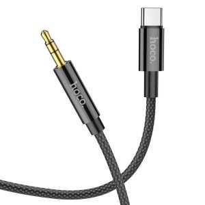 Cablu Audio USB Type-C la 3.5 mm HOCO UPA19, 1 m, Negru 