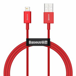 Cablu Date si Incarcare USB-A - Lightning Baseus Superior, 20W, 1m, Rosu CALYS-A09 