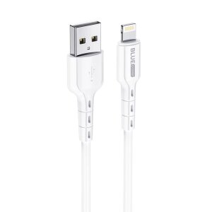 Cablu Date si Incarcare USB-A - Lightning BLUE Power BLDU01 Novel, 18W, 1m, Alb