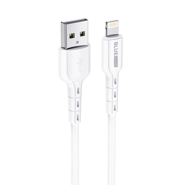Cablu Date si Incarcare USB-A - Lightning BLUE Power BLDU01 Novel, 18W, 1m, Alb