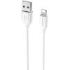 Cablu Date si Incarcare USB-A - Lightning Borofone Benefit BX19, 15W, 1m, Alb