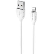 Cablu Date si Incarcare USB-A - Lightning Borofone Benefit BX19, 15W, 1m, Alb