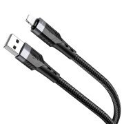 Cablu Date si Incarcare USB-A - Lightning Borofone BU35 Influence, 18W, 1.2m, Negru