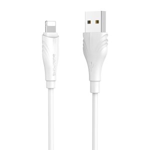 Cablu Date si Incarcare USB-A - Lightning Borofone Optimal BX18, 15W, 3m, Alb