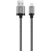 Cablu Date si Incarcare USB-A - Lightning Goui Metallic, 18W, 1m, Gri G-LC8PIN-02S