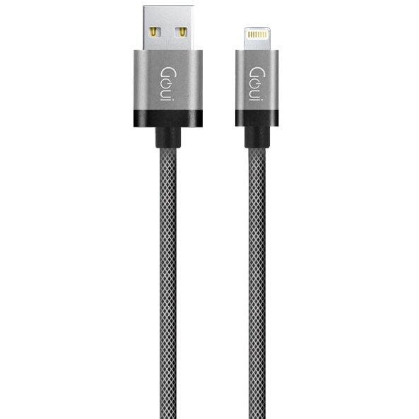 Cablu Date si Incarcare USB-A - Lightning Goui Metallic, 18W, 1m, Gri G-LC8PIN-02S