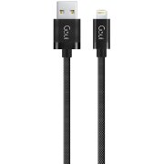 Cablu Date si Incarcare USB-A - Lightning Goui Metallic, 18W, 1m, Negru G-LC8PIN-02BK