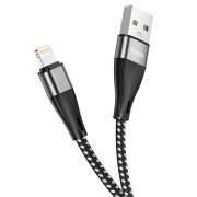 Cablu Date si Incarcare USB-A - Lightning HOCO X57 Blessing, 18W, 1m, Negru