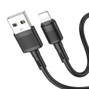 Cablu Date si Incarcare USB-A - Lightning HOCO X83 Victory, 18W, 1m, Negru