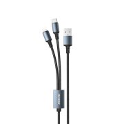 Cablu Date si Incarcare USB-A - Lightning / USB-C Dudao TGL2, 1.2m, Negru 