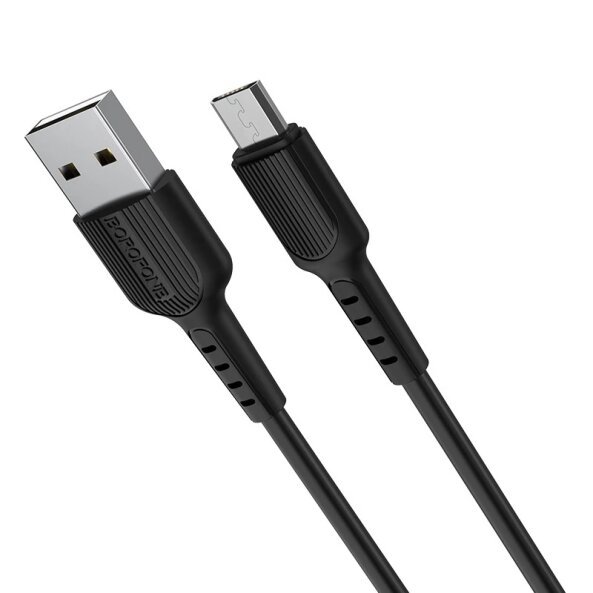 Cablu Date si Incarcare USB-A - microUSB Borofone BX16, 18W, 1m, Negru