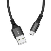 Cablu Date si Incarcare USB-A - microUSB Borofone BX20, 18W, 1m, Negru