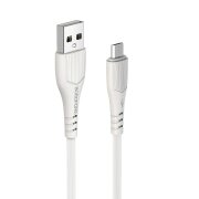 Cablu Date si Incarcare USB-A - microUSB Borofone BX37 Wieldy, 18W, 1m, Alb