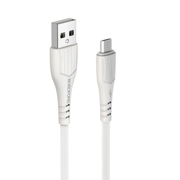 Cablu Date si Incarcare USB-A - microUSB Borofone BX37 Wieldy, 18W, 1m, Alb