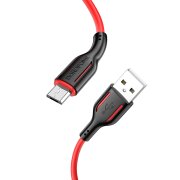 Cablu Date si Incarcare USB-A - microUSB Borofone BX63 Charming, 18W, 1m, Rosu