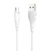 Cablu Date si Incarcare USB-A - microUSB Borofone Optimal BX18, 18W, 1m, Alb