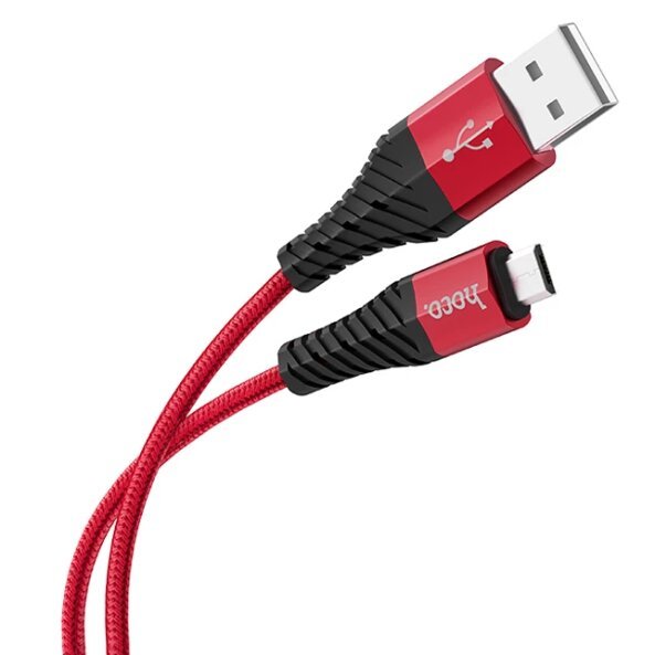 Cablu Date si Incarcare USB-A - microUSB HOCO X38 Cool, 18W, 1m, Rosu