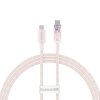 Cablu Date si Incarcare USB-A - USB-C Baseus Explorer, 100W, 1m, Roz CATS010404 