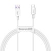 Cablu Date si Incarcare USB-A - USB-C Baseus Superior Series, 66W, 1m, Alb CATYS-02