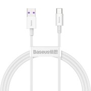 Cablu Date si Incarcare USB-A - USB-C Baseus Superior Series, 66W, 1m, Alb CATYS-02