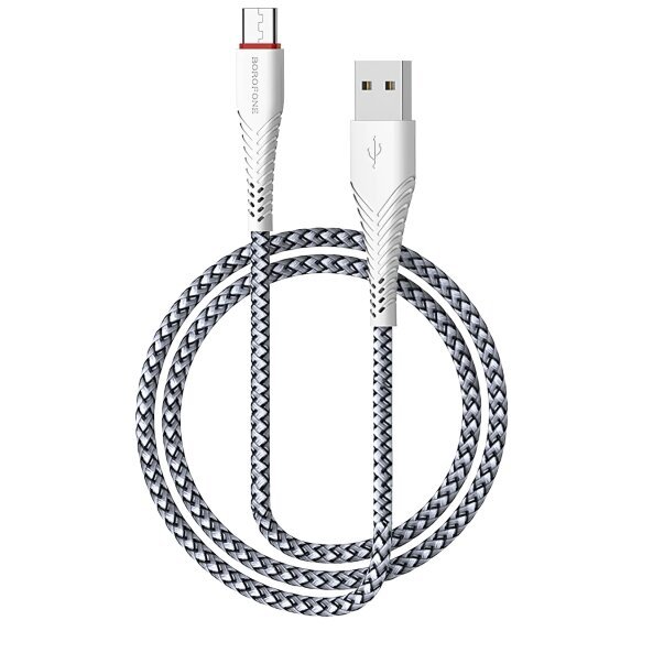 Cablu Date si Incarcare USB-A - USB-C Borofone BX25 Powerful, 18W, 1m, Alb