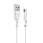 Cablu Date si Incarcare USB-A - USB-C Borofone BX51 Triumph MP, 18W, 1m, Alb