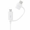 Cablu Date si Incarcare USB-A - USB-C / microUSB Samsung, 18W, 1.5m, Alb EP-DG930DWEGWW
