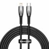 Cablu Date si Incarcare USB-C - Lightning Baseus Glimmer Series, 20W, 2m, Negru CADH000101 