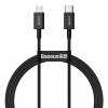 Cablu Date si Incarcare USB-C - Lightning Baseus Superior, 20W, 1m, Negru CATLYS-A01