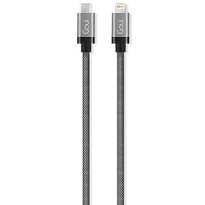 Cablu Date si Incarcare USB-C - Lightning Goui Metallic, 18W, 1m, Gri G-METALLICC94S