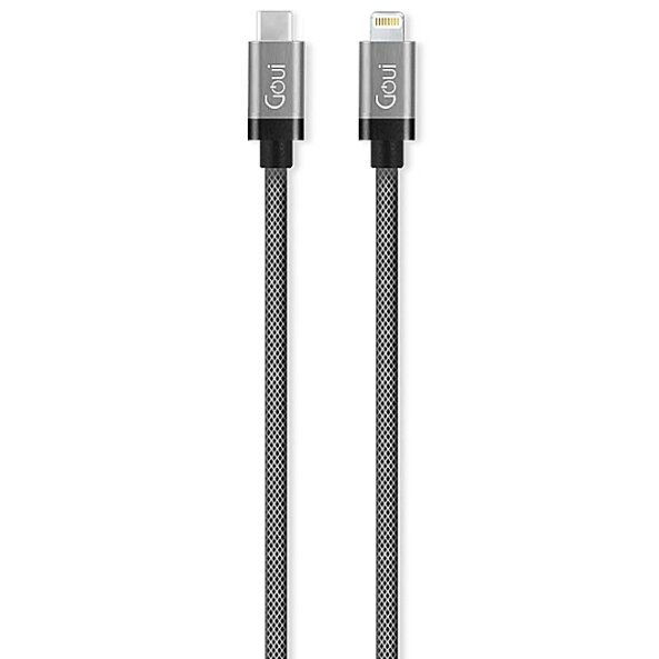 Cablu Date si Incarcare USB-C - Lightning Goui Metallic, 18W, 1m, Gri G-METALLICC94S