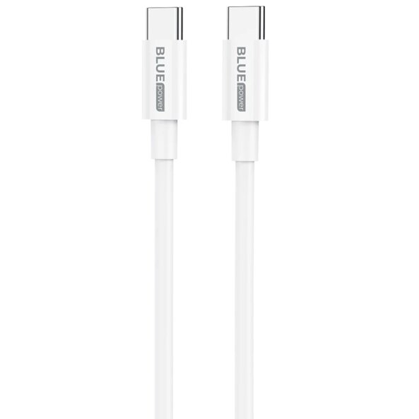 Cablu Date si Incarcare USB-C - USB-C BLUE Power BBX44, 100W, 1m, Alb