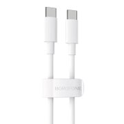 Cablu Date si Incarcare USB-C - USB-C Borofone BX44, 100W, 1m, Alb