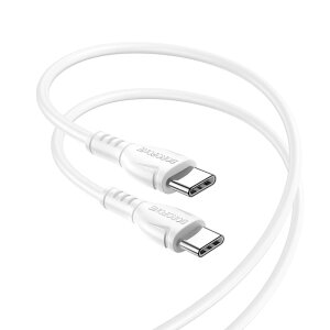 Cablu Date si Incarcare USB-C - USB-C Borofone BX51 Triumph, 60W, 1m, Alb