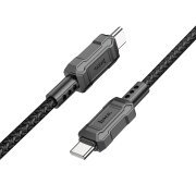 Cablu Date si Incarcare USB-C - USB-C HOCO Leader X94, 60W, 1m, Negru 