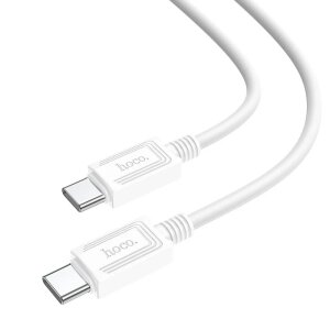 Cablu Date si Incarcare USB-C - USB-C HOCO X73, 60W, 1m, Alb