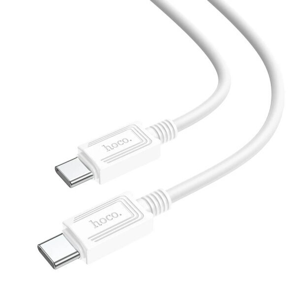 Cablu Date si Incarcare USB-C - USB-C HOCO X73, 60W, 1m, Alb