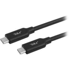Cablu Date si Incarcare USB-C - USB-C Tellur, 100W, 1m, Negru TLL155351