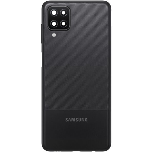 Capac Baterie Samsung Galaxy A12 A125, cu Geam Blitz - Geam Camera Spate, Negru, Swap