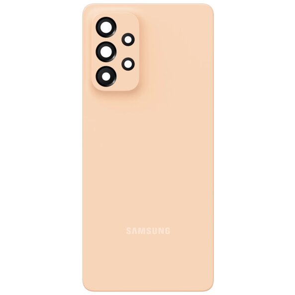 Capac Baterie Samsung Galaxy A53 5G A536, cu Geam Blitz - Geam Camera Spate, Portocaliu, Second Hand
