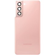 Capac Baterie Samsung Galaxy S21 5G G991, cu Geam Camera Spate, Roz, Second Hand