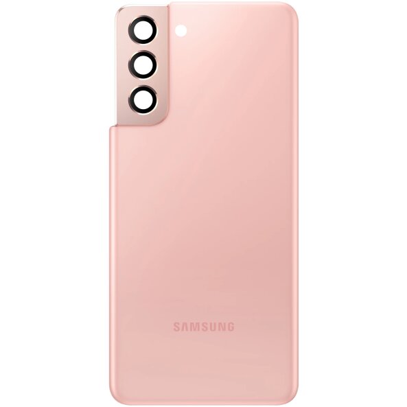 Capac Baterie Samsung Galaxy S21 5G G991, cu Geam Camera Spate, Roz, Second Hand