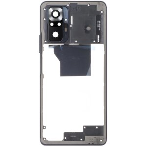 Carcasa Mijloc - Geam Camera Spate Xiaomi Redmi Note 10 Pro, Gri